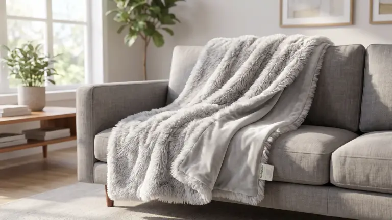 Furhaven Waterproof Throw Blanket for Dogs & Indoor Cats, Reversible Protective Pet Blanke product view
