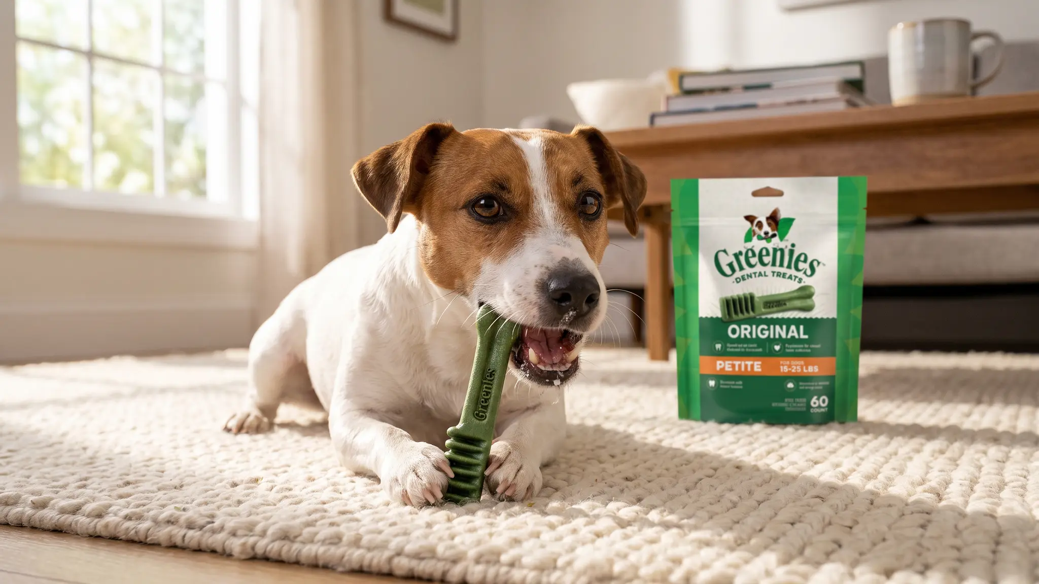 Greenies Petite Natural Dental Dog Treats, Original Flavor, 60 Count | Original Flavor, 47 in use