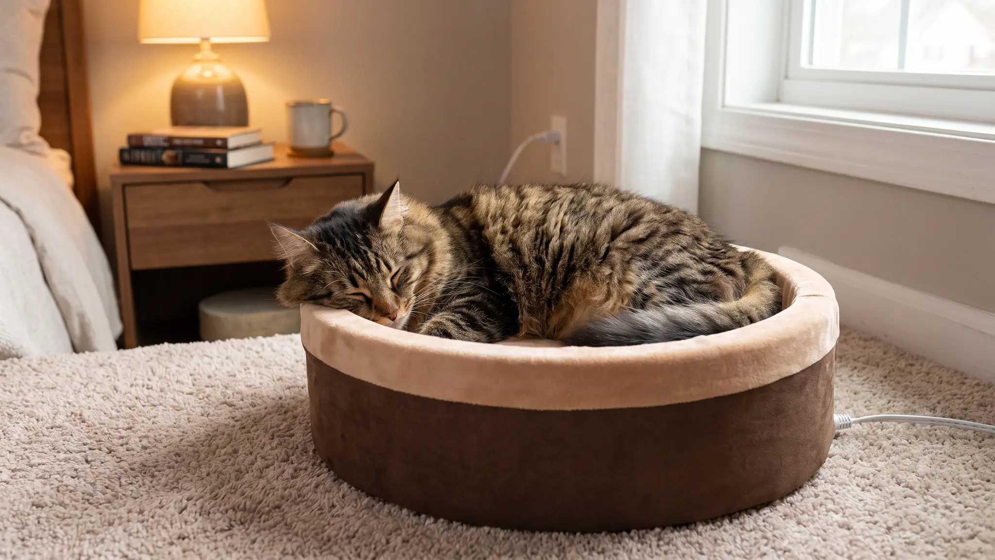 K&H Thermo-Kitty Bed Review 2026: Heated Cat Bed Pros & Cons 2 K&H Thermo-Kitty Bed in action