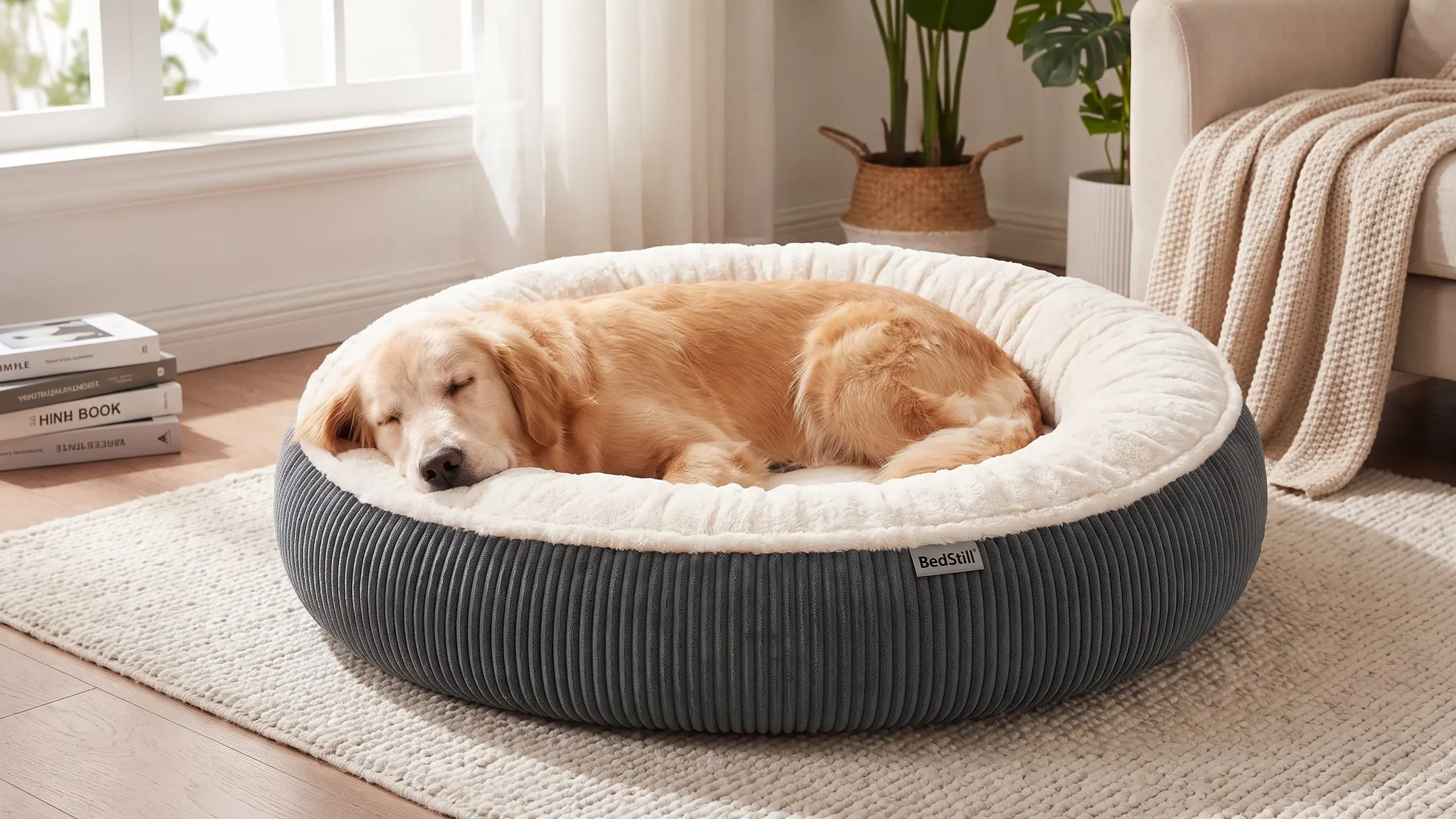 Large Calming Donut Dog Bed Review 2026: BedStill Pros and Cons 2 Large Calming Donut Dog Bed in action