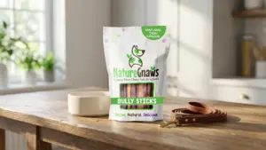 Nature Gnaws Bully Sticks for Dogs 11-12" (8oz) - Mixed Thickness - Long Lasting for Aggre product view