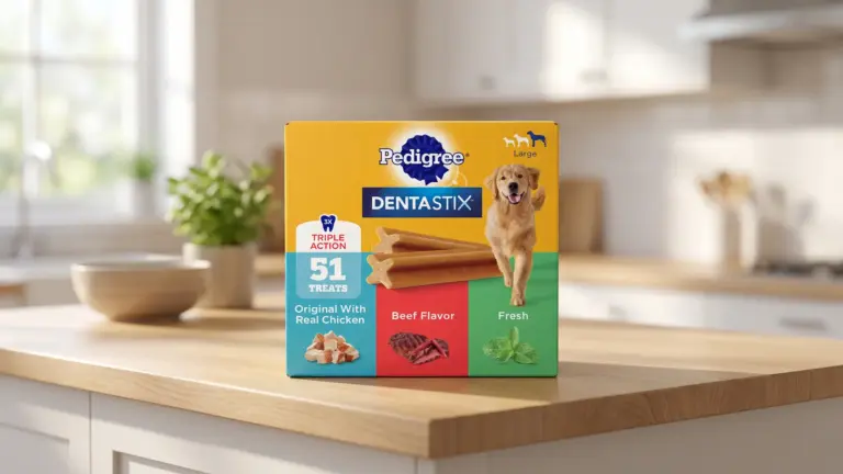 Pedigree Dentastix Large Breed Dog Dental Treats, Variety, 51 Count | Original, Beef & Fre product view