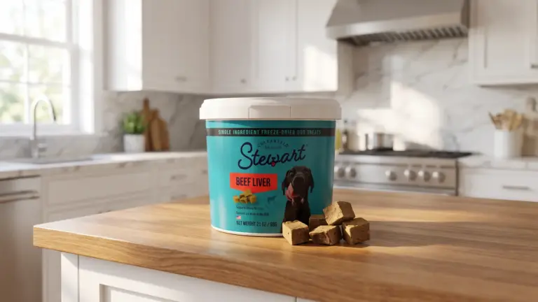 Stewart Freeze Dried Dog Treats, 100% Beef Liver, 21 oz Tub | Premium Quality Raw Protein, product view