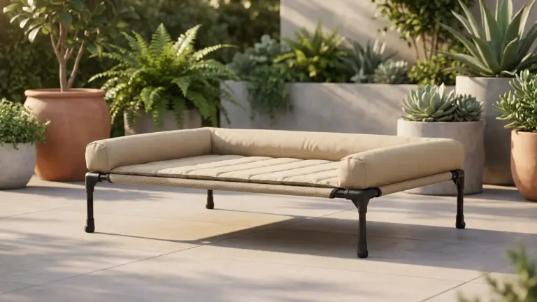 Veehoo Outdoor Elevated Dog Bed with Waterproof Bolster Cushion, Cooling | Raised Dog Bed product view