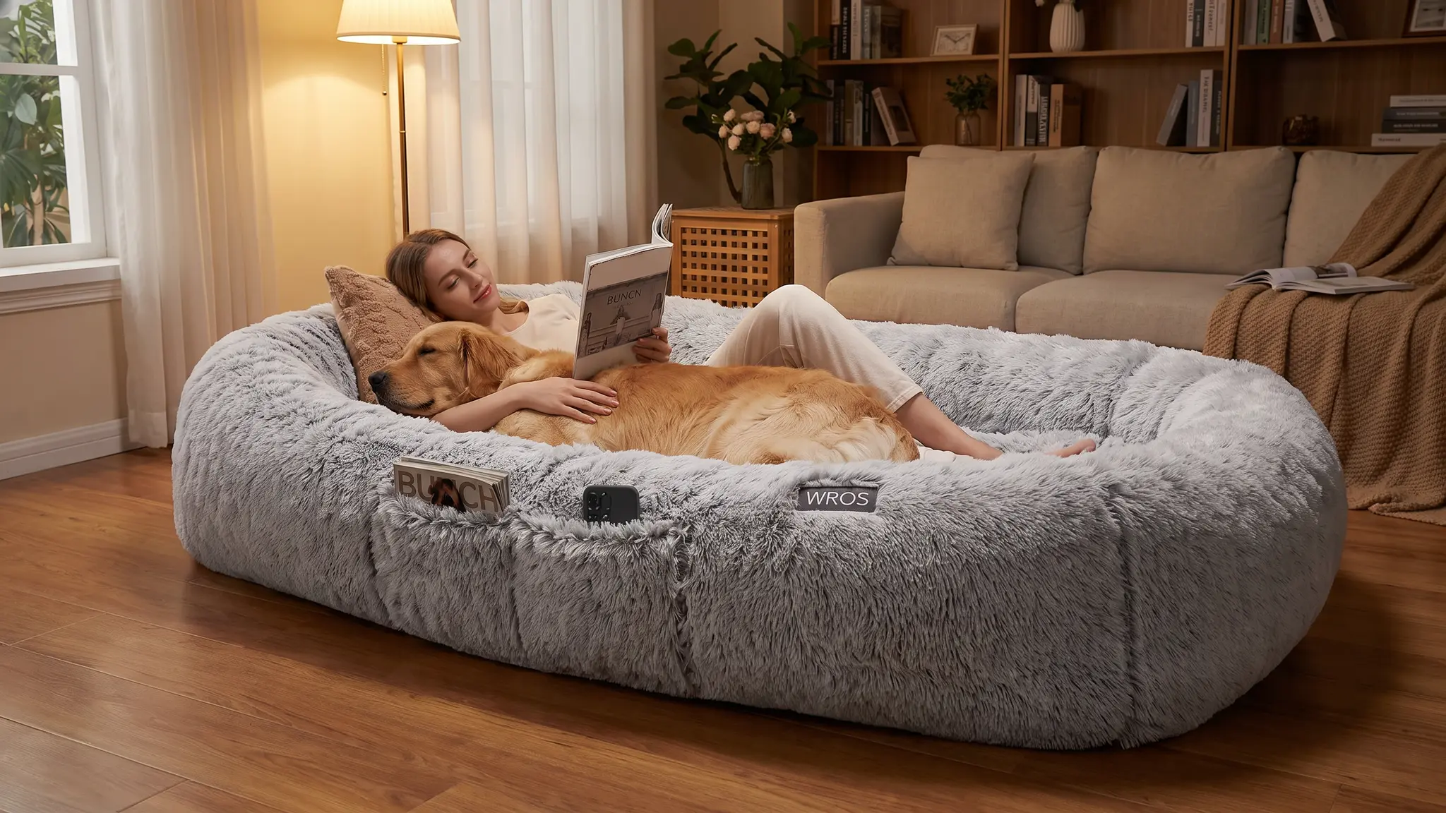 WROS Human Dog Bed Review 2026: Giant Orthopedic Bed Verdict 2 WROS Human Dog Bed in action