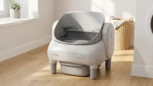 Automatic Cat Litter Box,Self Cleaning Litter Box for Multiple Cats with Open Top Design,A product view