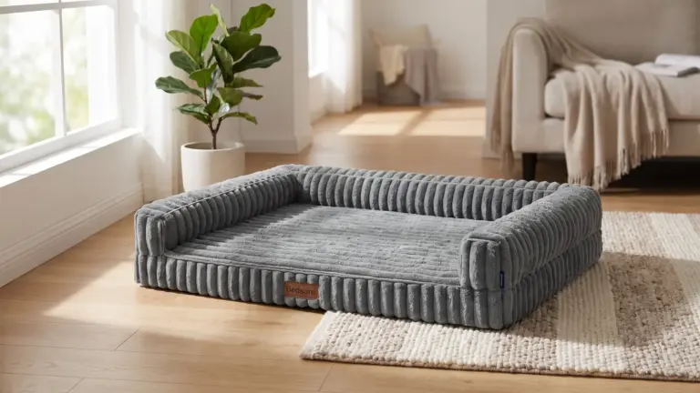Bedsure ComfyFleece™ Memory Foam Orthopedic Dog Beds Large Sized Dog 35" | Comfort Egg-Cra product view