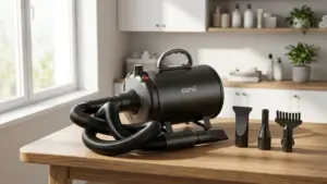 EGFKI Dog-Hair-Dryer, 5.2HP/ 3800W High Velocity Pet Blow Dryer with Heater for Grooming, product view