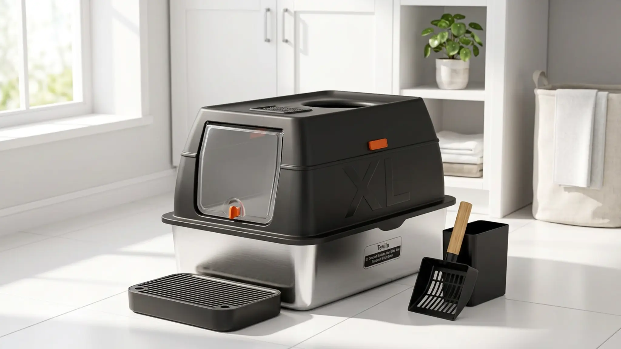 Enclosed Stainless Steel Litter Box Review 2026: Pros and Cons 1 Enclosed Stainless Steel Litter Box product view