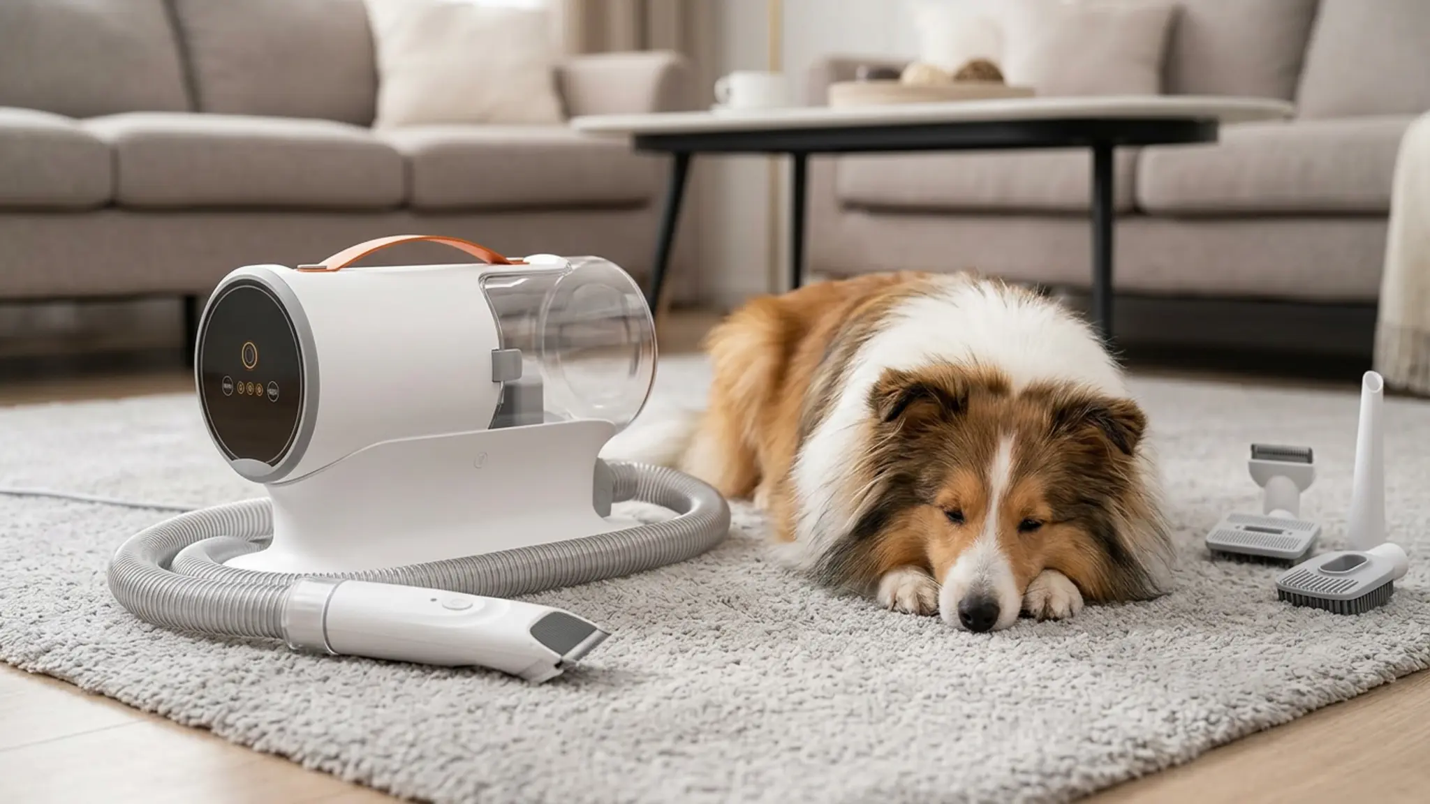 FIXR Dog Grooming Vacuum Kit with Clippers, 12000Pa Strong Suction, 2L Large Dust Cup, Low in use