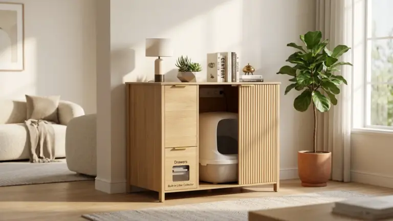 Forest Gravity Extra Large Litter Box Cabinet for Self-Cleaning Litter Box product view
