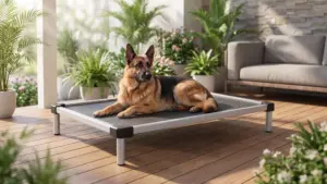 FXW TitanNest Cooling Chew-Proof Elevated Dog Bed for Large Dogs | Easy to Clean, Pre-asse product view