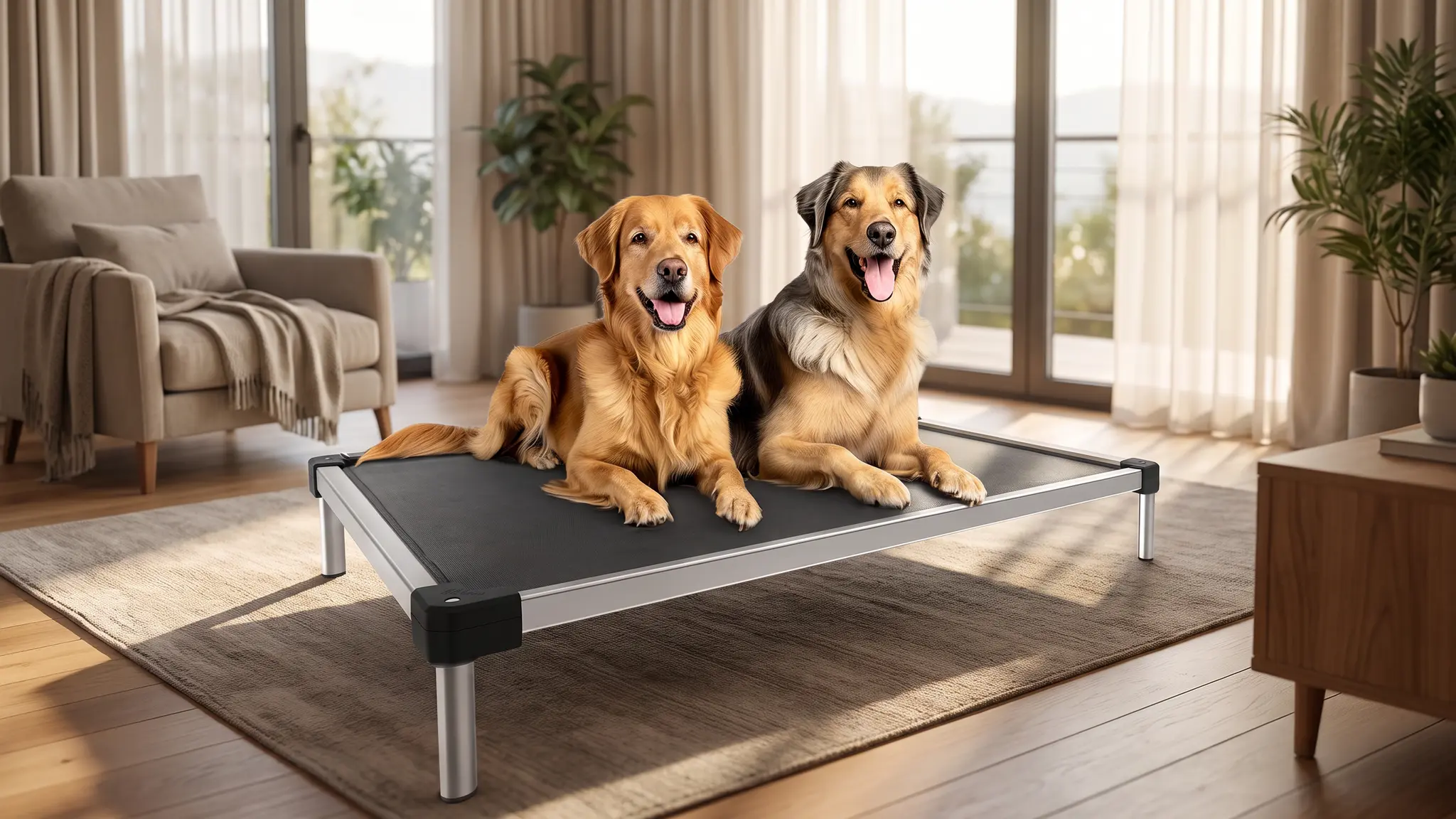 FXW TitanNest Cooling Chew-Proof Elevated Dog Bed for Extra Large Dogs | Easy to Clean, Pr product view