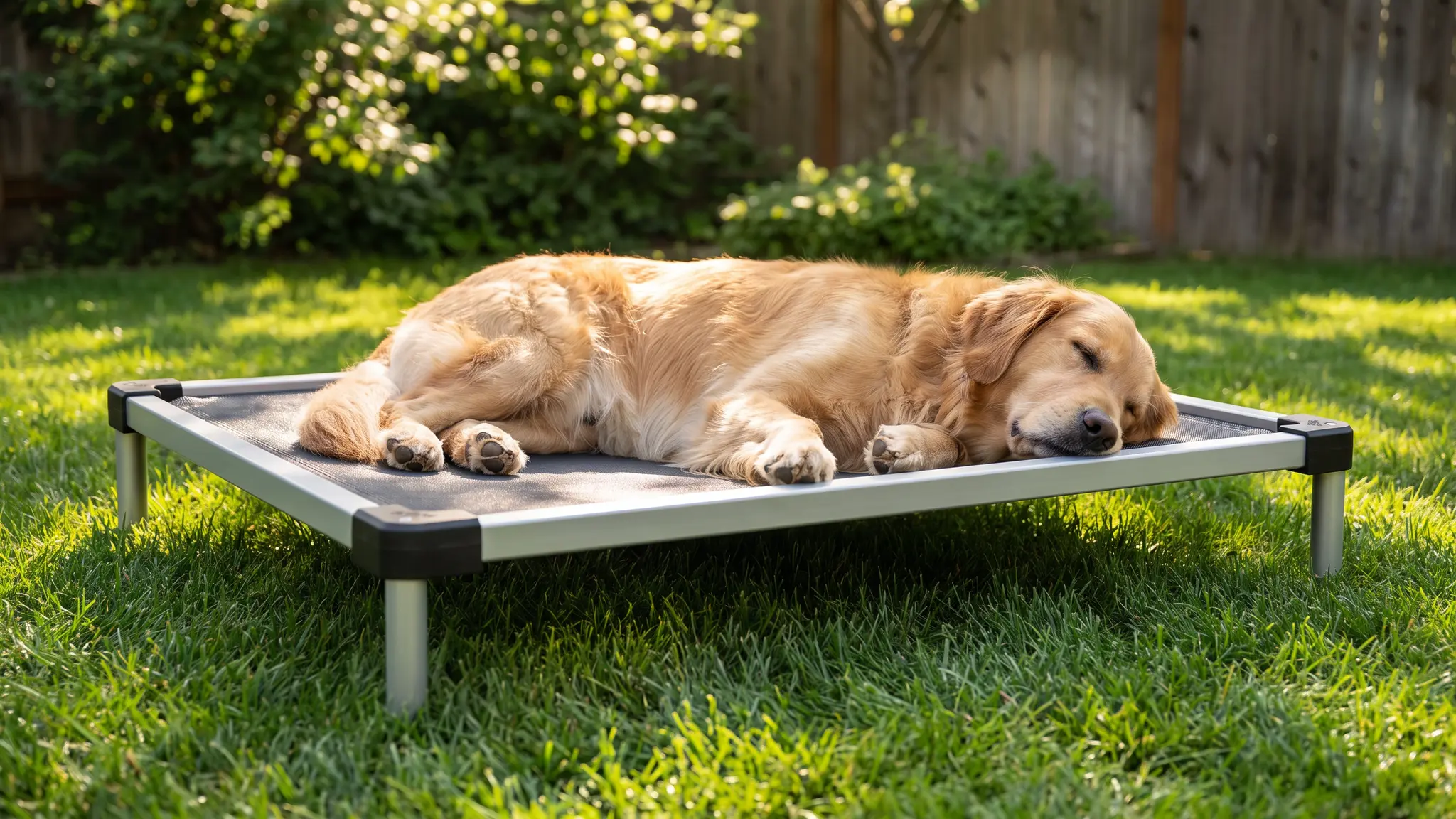 FXW TitanNest Cooling Chew-Proof Elevated Dog Bed for Large Dogs | Easy to Clean, Pre-asse in use