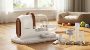 HEAPETS Dog Grooming Vacuum Kit - 3L Vacuum with 7 Tools, Low Noise Electric Clipper and B product view