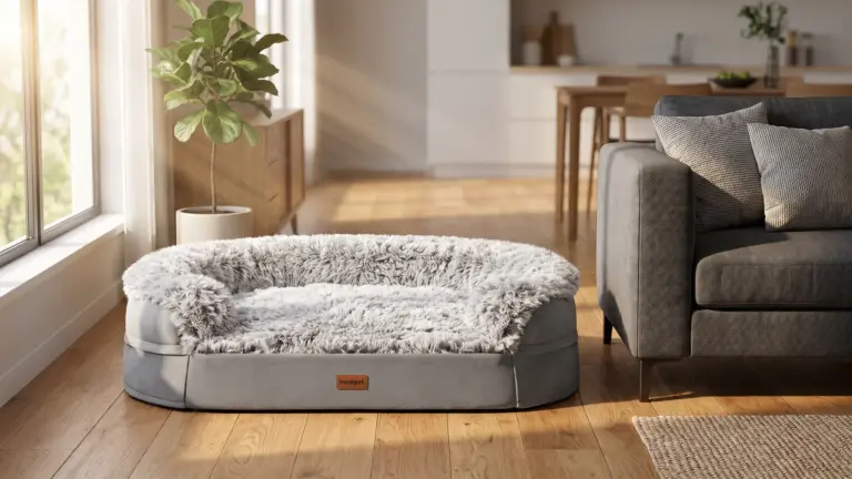 iweepet Fluffy Calming Orthopedic Dog Beds for Large & Extra Large Dogs, Supportive Dog So product view