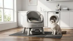 Mimfam Automatic Self Cleaning Litter Box, with 4 Pairs Infrared Senor, Open-Top Design fo product view