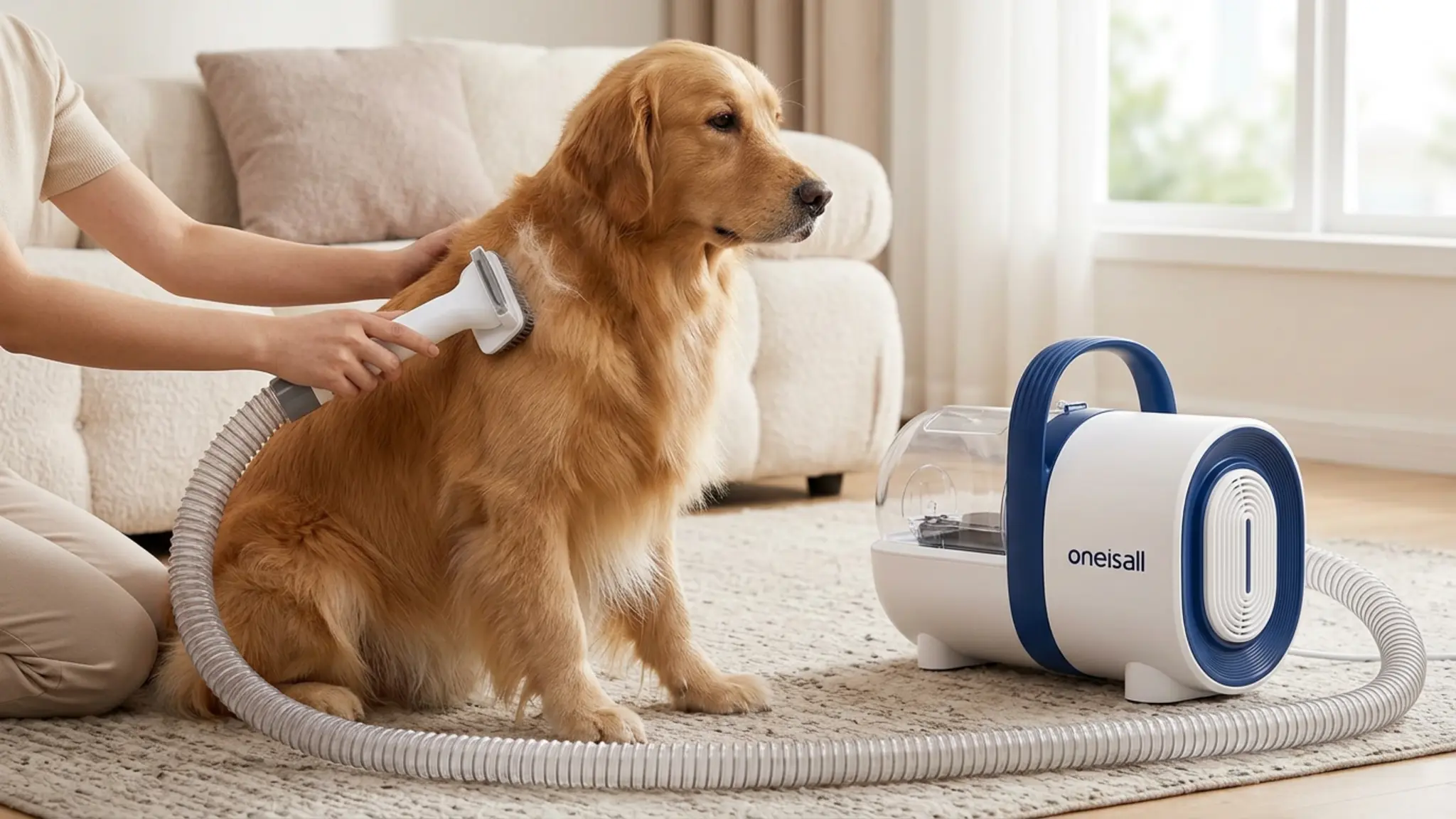 oneisall Dog Grooming Vacuum Review 2026: Is It Worth It? 2 oneisall Dog Grooming Vacuum in action