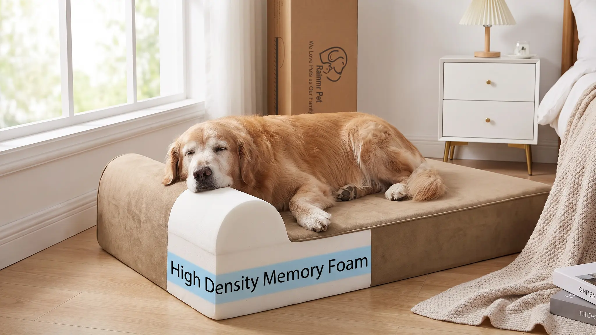 Orthopedic Dog Beds for Large Dogs, 7" Memory Foam Dog Beds with Waterproof Liner, Durable in use