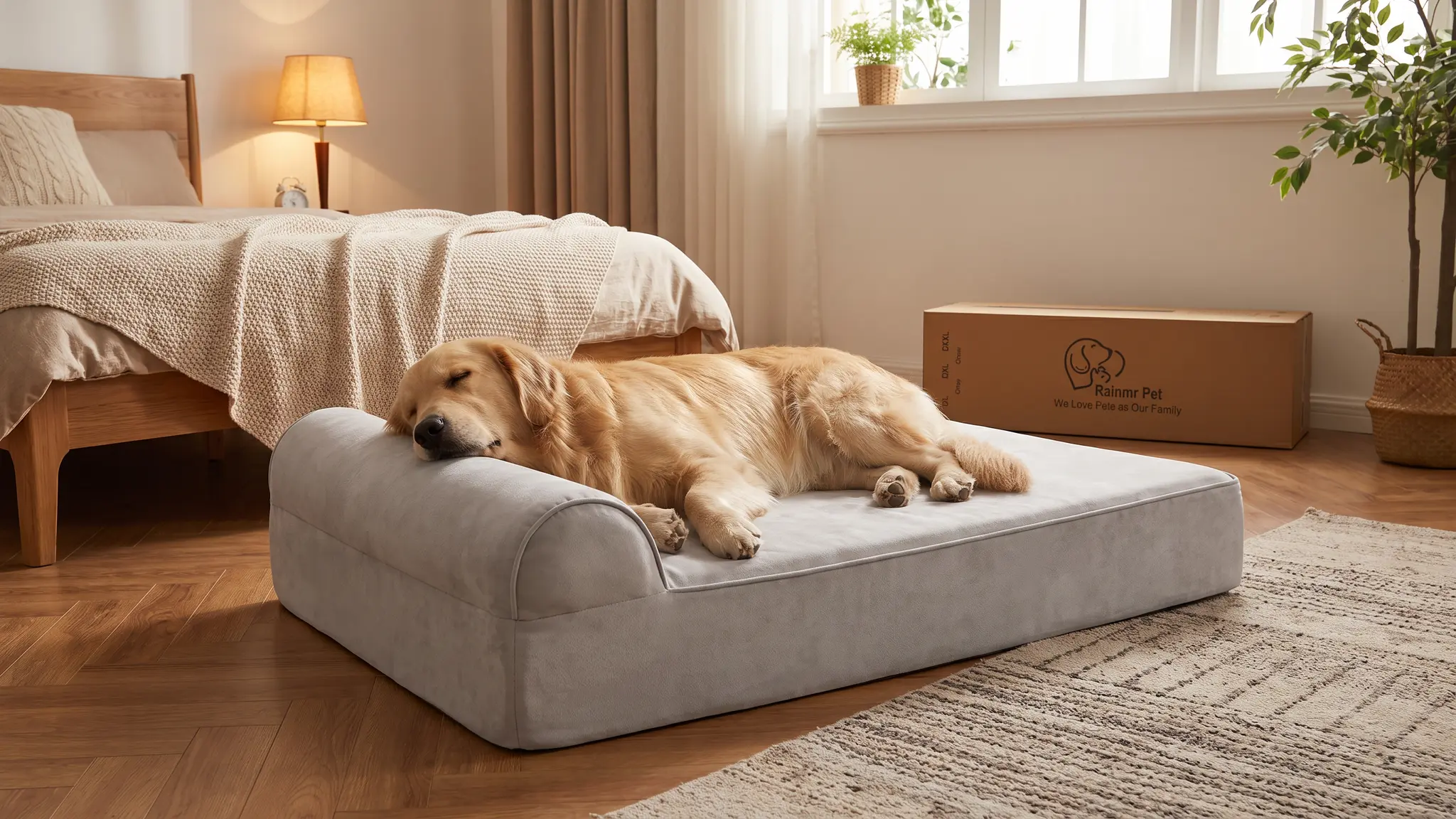 Orthopedic Dog Beds for Large Dogs, 7" Memory Foam Dog Beds with Waterproof Liner, Durable in use