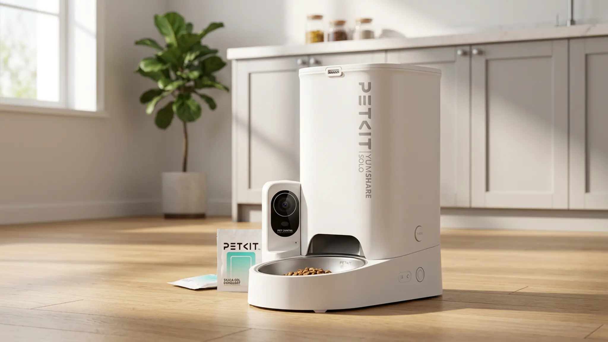PETKIT Automatic Cat Feeder with Camera, 1080P HD Video with Night Vision, 2.4G WiFi Pet F product view