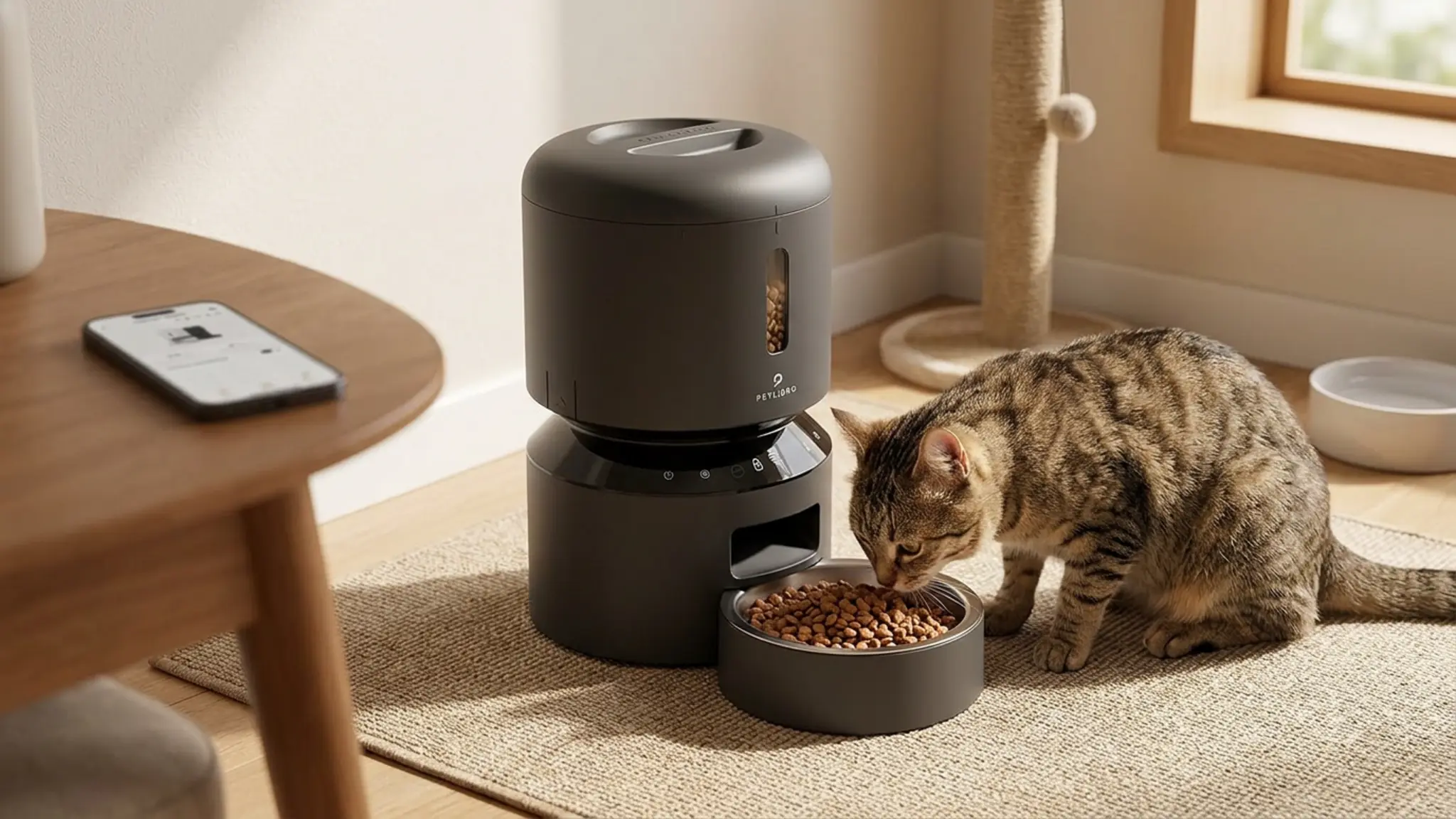 PETLIBRO Automatic Cat Feeder, 5G WiFi Pet Feeder with Freshness Preservation, Timed Cat F in use