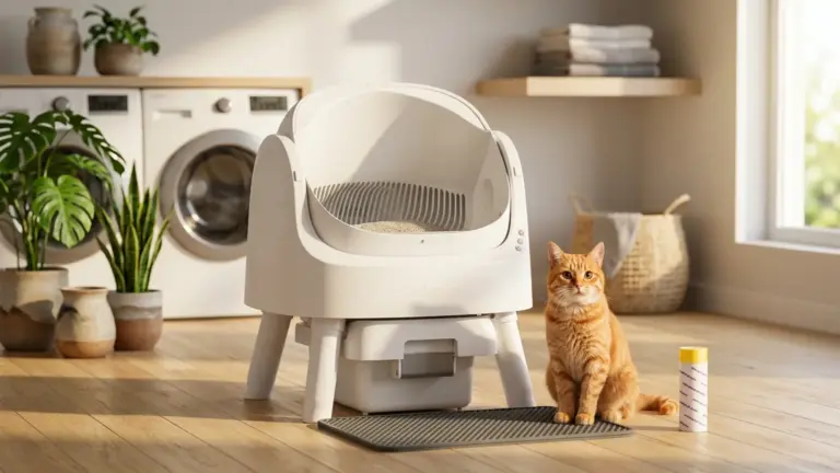 PetPivot Self Cleaning Litter Box, Open Top Automatic Litter Box for Multiple Cats, Multip product view