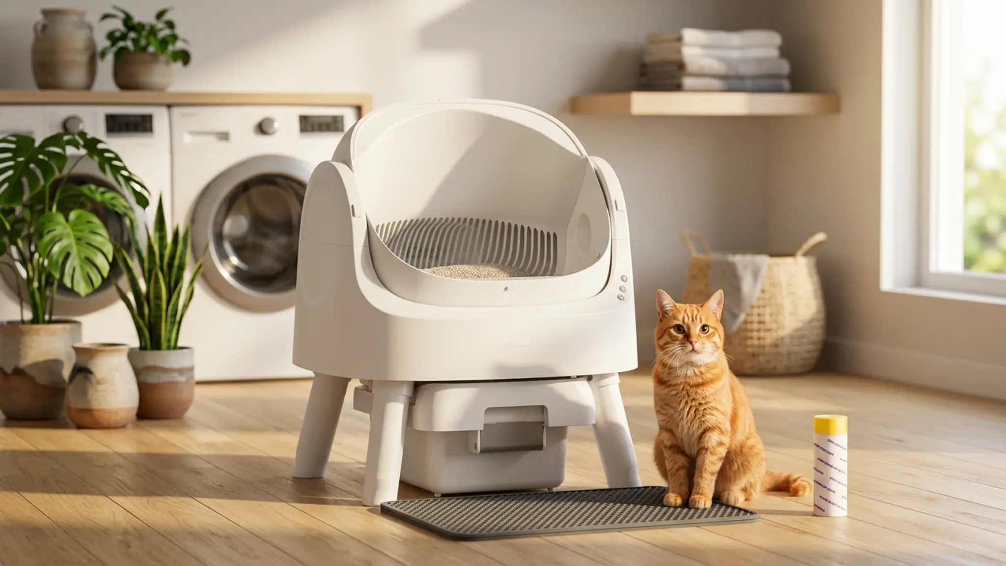 PetPivot Self Cleaning Litter Box, Open Top Automatic Litter Box for Multiple Cats, Multip product view