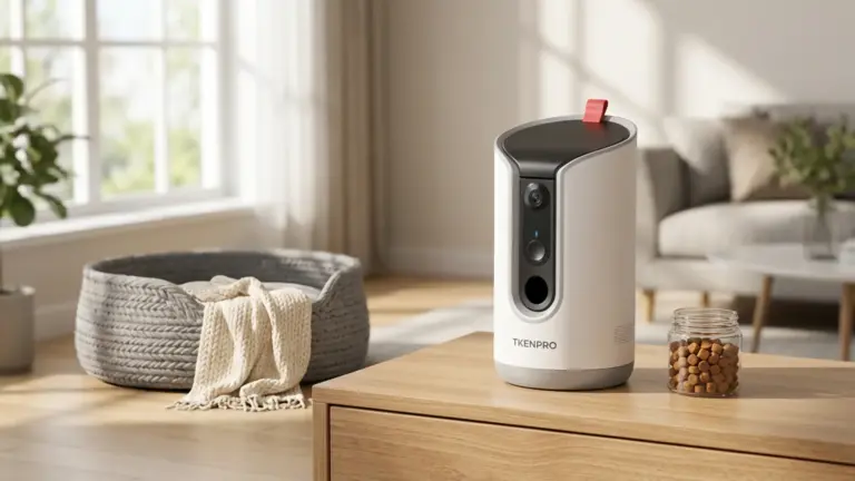 TKENPRO 2K Pet Camera Treat Dispenser, 360°View Dog Camera with Phone App, 5G&2.4G WiFi 2- product view