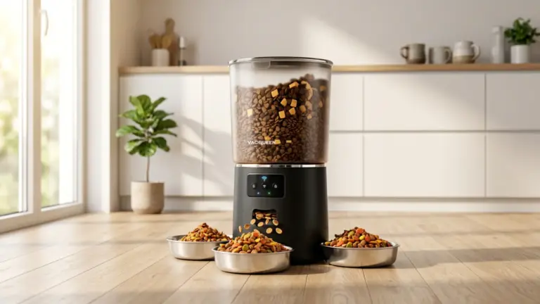 Automatic Cat Feeder for 3 Cats with WiFi Control, Anti-Jam System, 6L product view