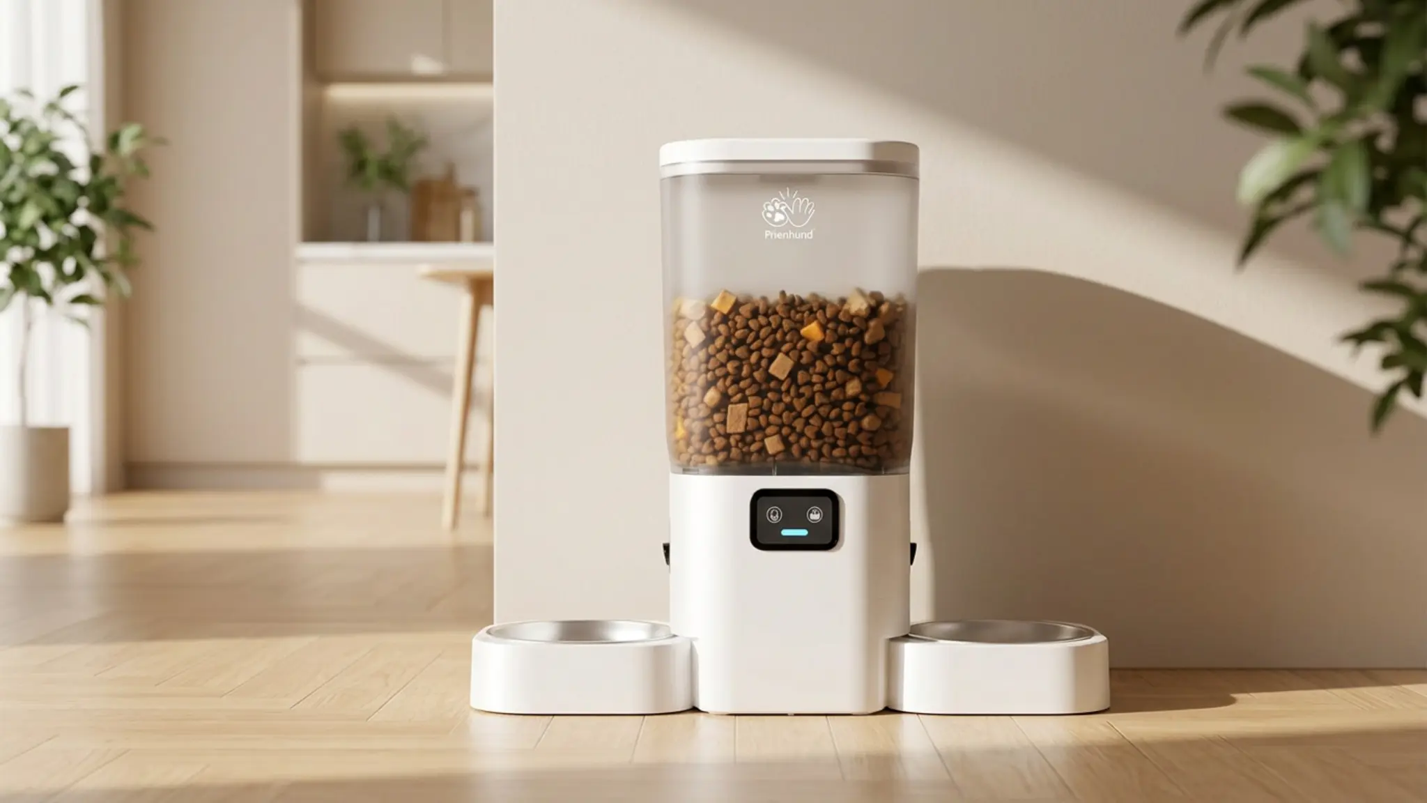 Frienhund Automatic Cat Feeder with Two 1080P Camera for 2 Cats: 7L Automatic Dog Feeder w product view