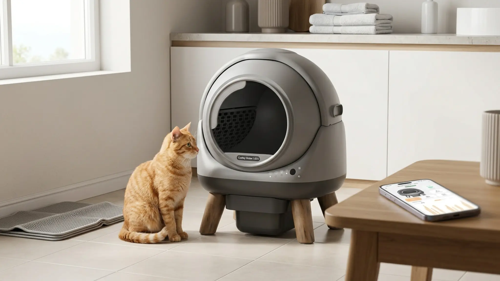 G1 Self Cleaning Litter Box Review 2026: Pros and Cons 2 G1 Self Cleaning Litter Box in action