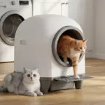 Greesum Enclosed Self-Cleaning Cat Litter Box, 90L XL, App Control, Quiet product view