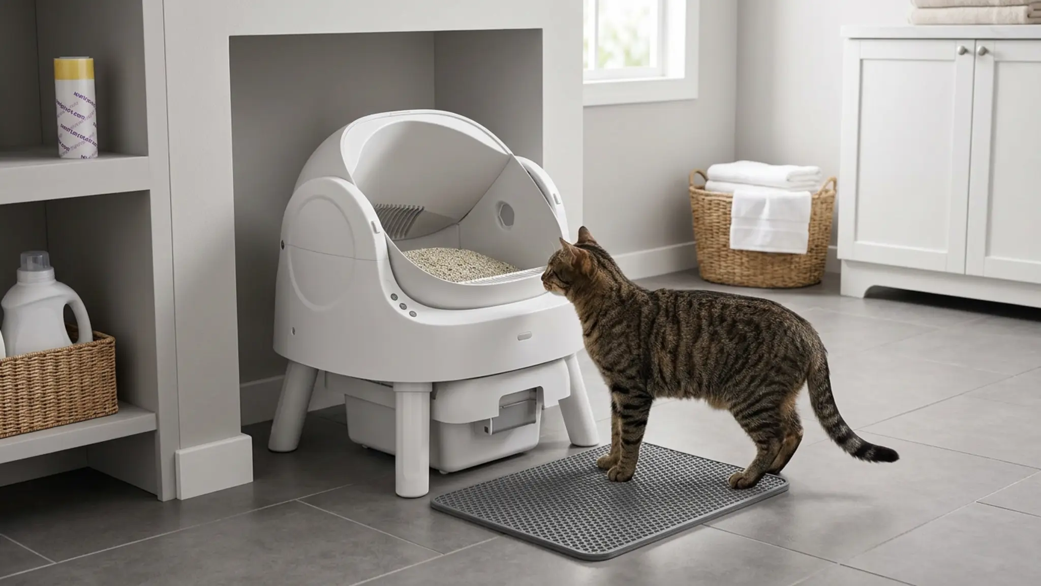 Open Top Self Cleaning Litter Box Review 2026: Buyer Verdict 2 Open Top Self Cleaning Litter Box in action