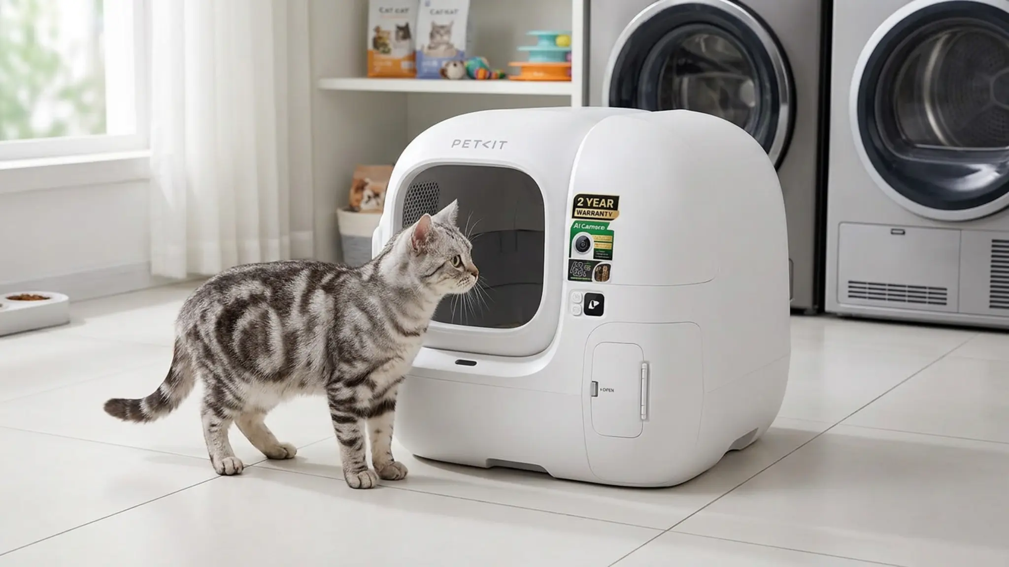PETKIT Purobot Max Pro 2 AI-Camera Self Cleaning Cat Litter Box Odor-Free in use