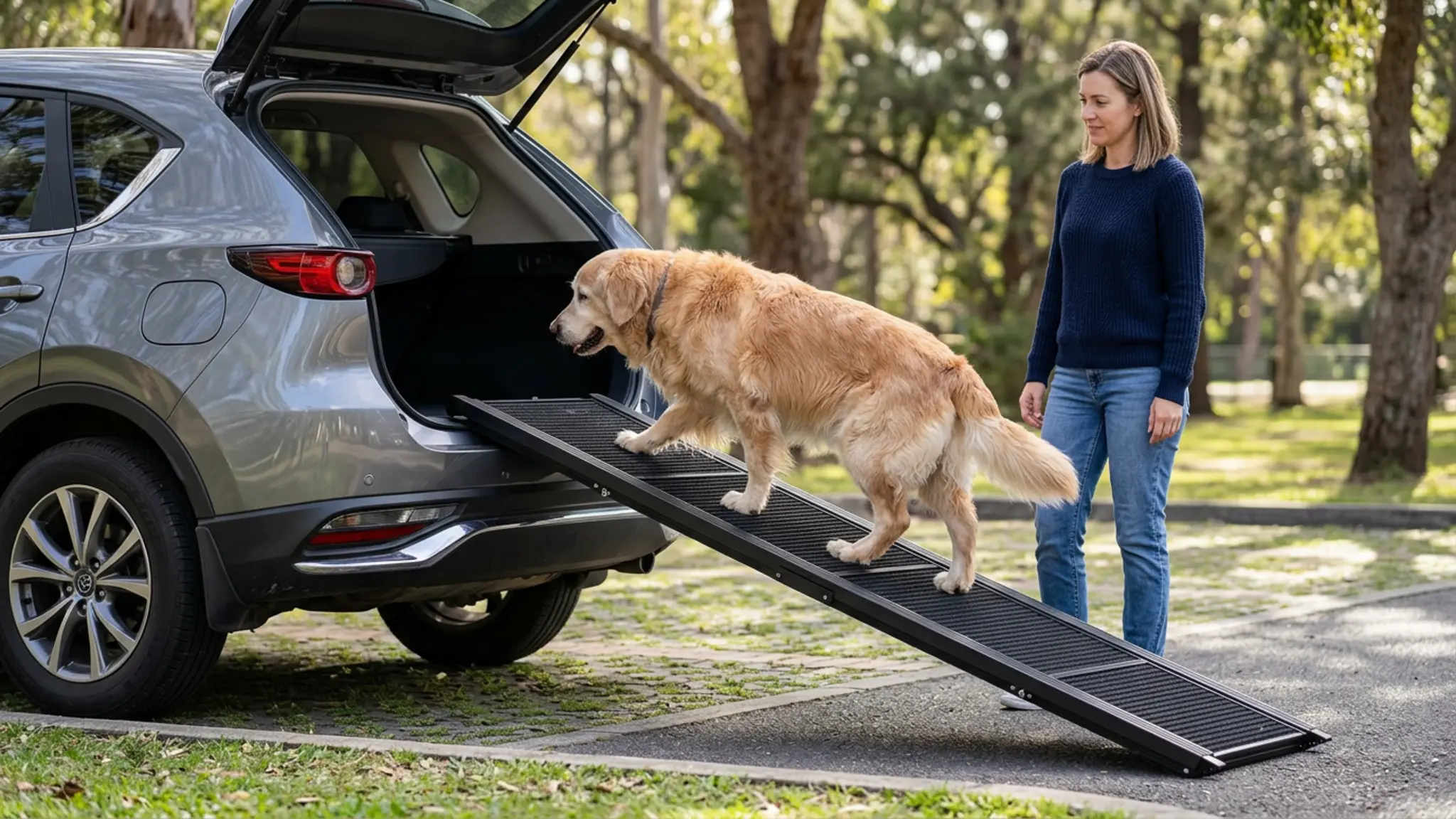 Extra Long Dog Car Ramp Review 2026: Buyer Verdict 2 Extra Long Dog Car Ramp in action