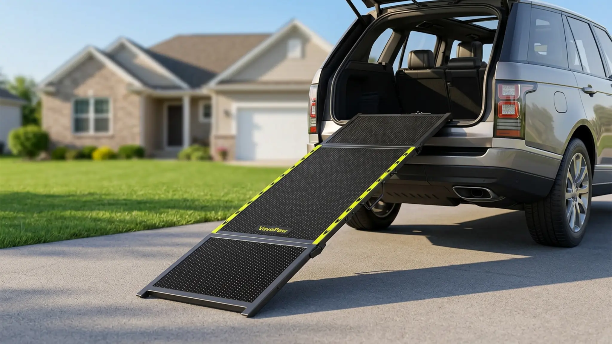 74"L x 20"W Extra Wide Dog Ramp for Car - Portable Pet Ramp for Large Dogs product view