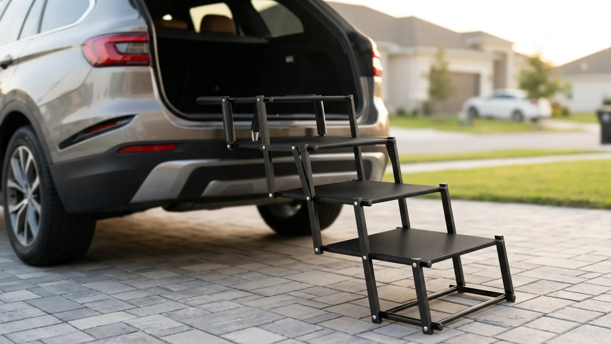 Extra Wide 20" Dog Stairs for Large Dogs, Dog Steps for Car 4 Steps product view