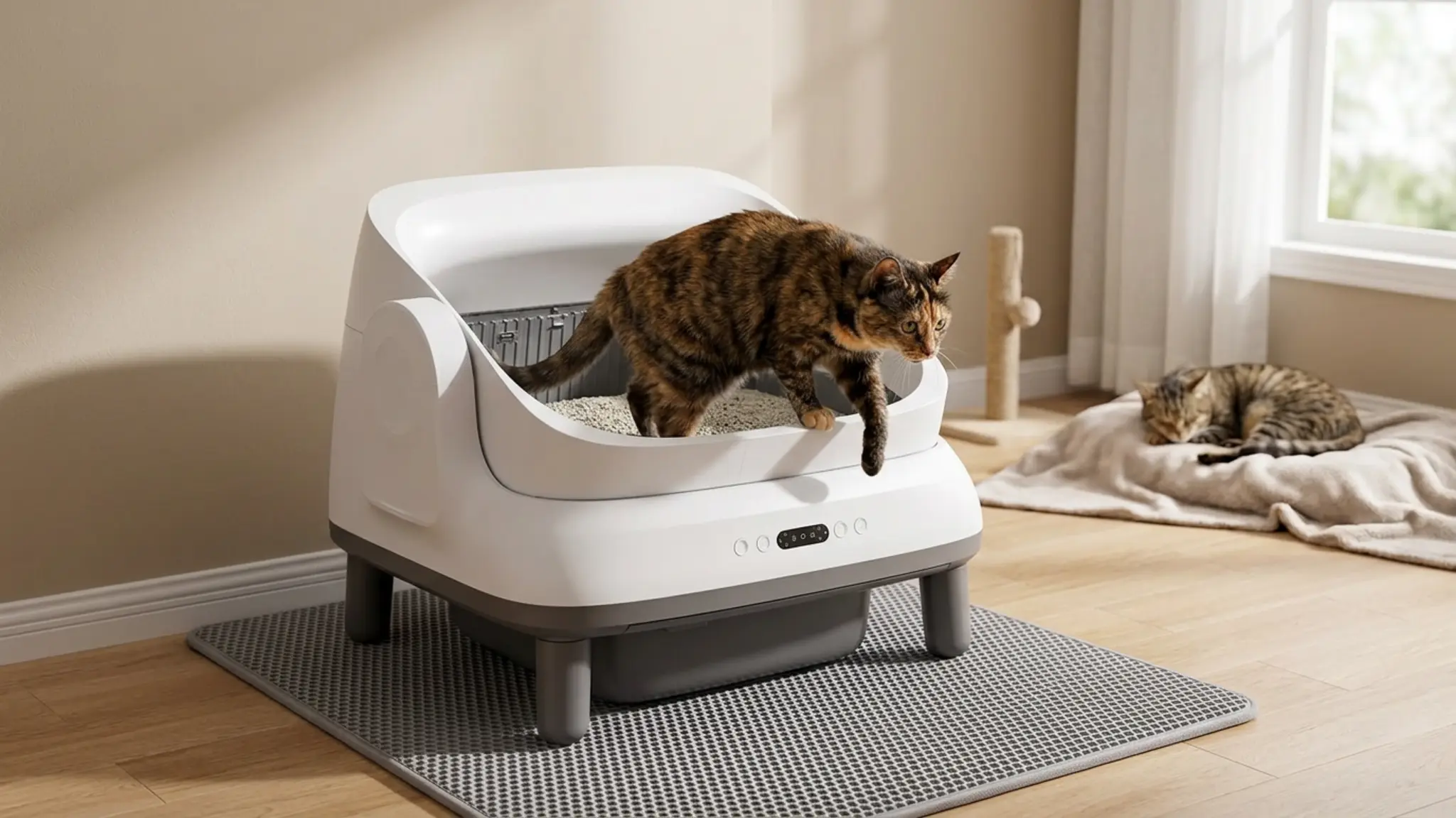 Happypaw Self Cleaning Litter Box Review 2026: Pros and Cons 2 Happypaw Self Cleaning Litter Box in action