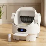 Self Cleaning Open Top Automatic Multiple Cat Litter Box, White product view