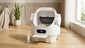 Self Cleaning Open Top Automatic Multiple Cat Litter Box, White product view