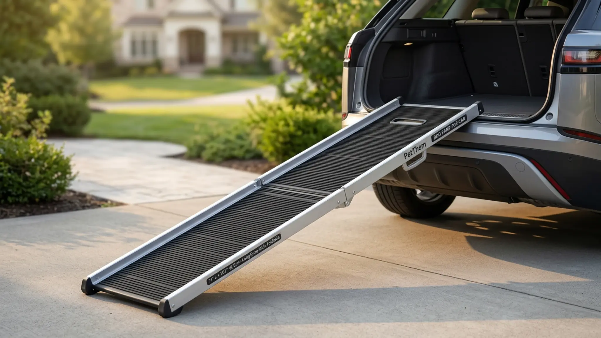 PetThem Dog Ramp for Car, 71" L × 19.7" W, Extra-Long Extra-Wide Foldable product view