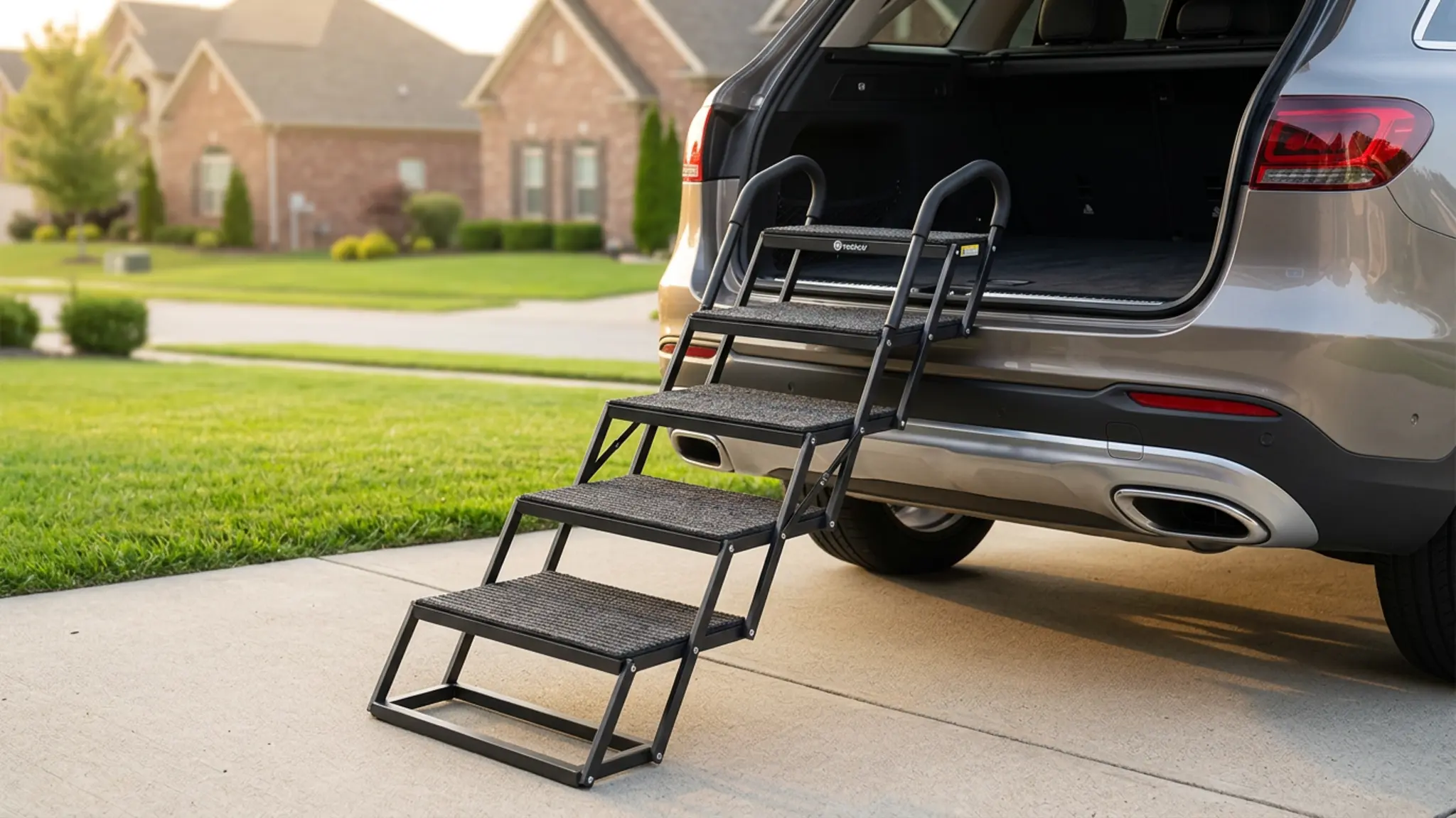 Veehoo Foldable Dog Steps for Car Truck SUV, Collapsible Large Dogs Stairs product view