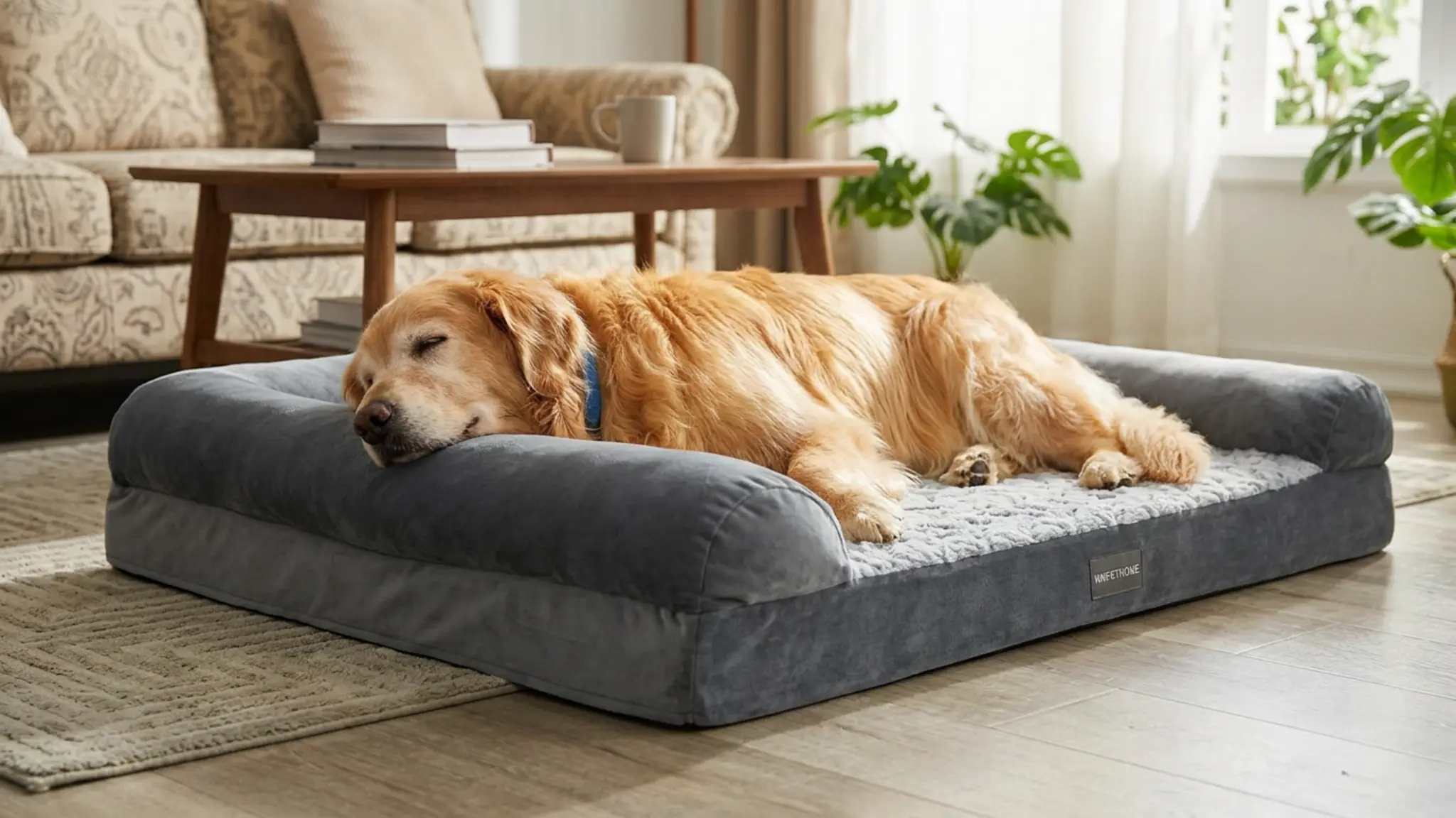 WNPETHOME XXL Extra Large Orthopedic for Senior Dog BedComfy Sleeping in use